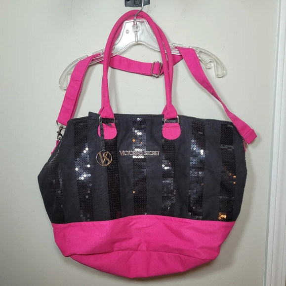Victoria’s Secret Pink Sequined Overnight Tote - Picture 1 of 14